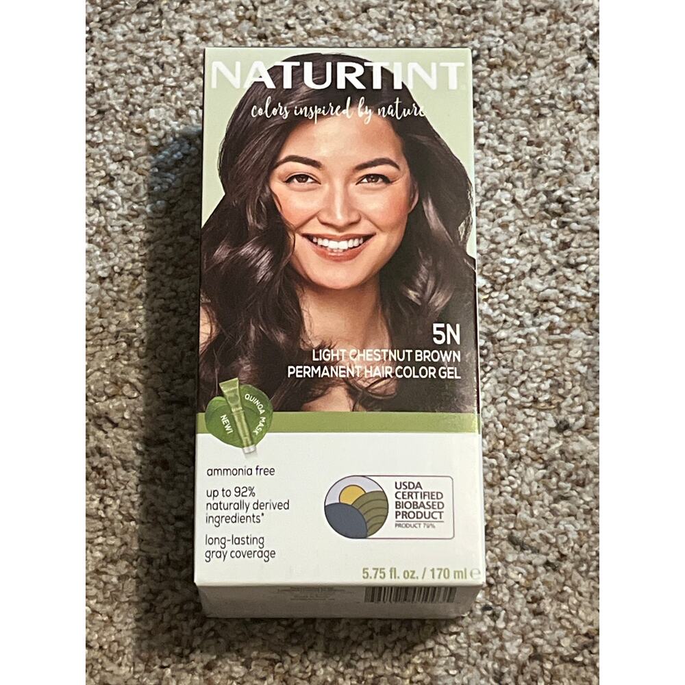 NATURTINT 5N Light Chestnut Brown Permanent Hair Color Gel Vegan Gray Coverage